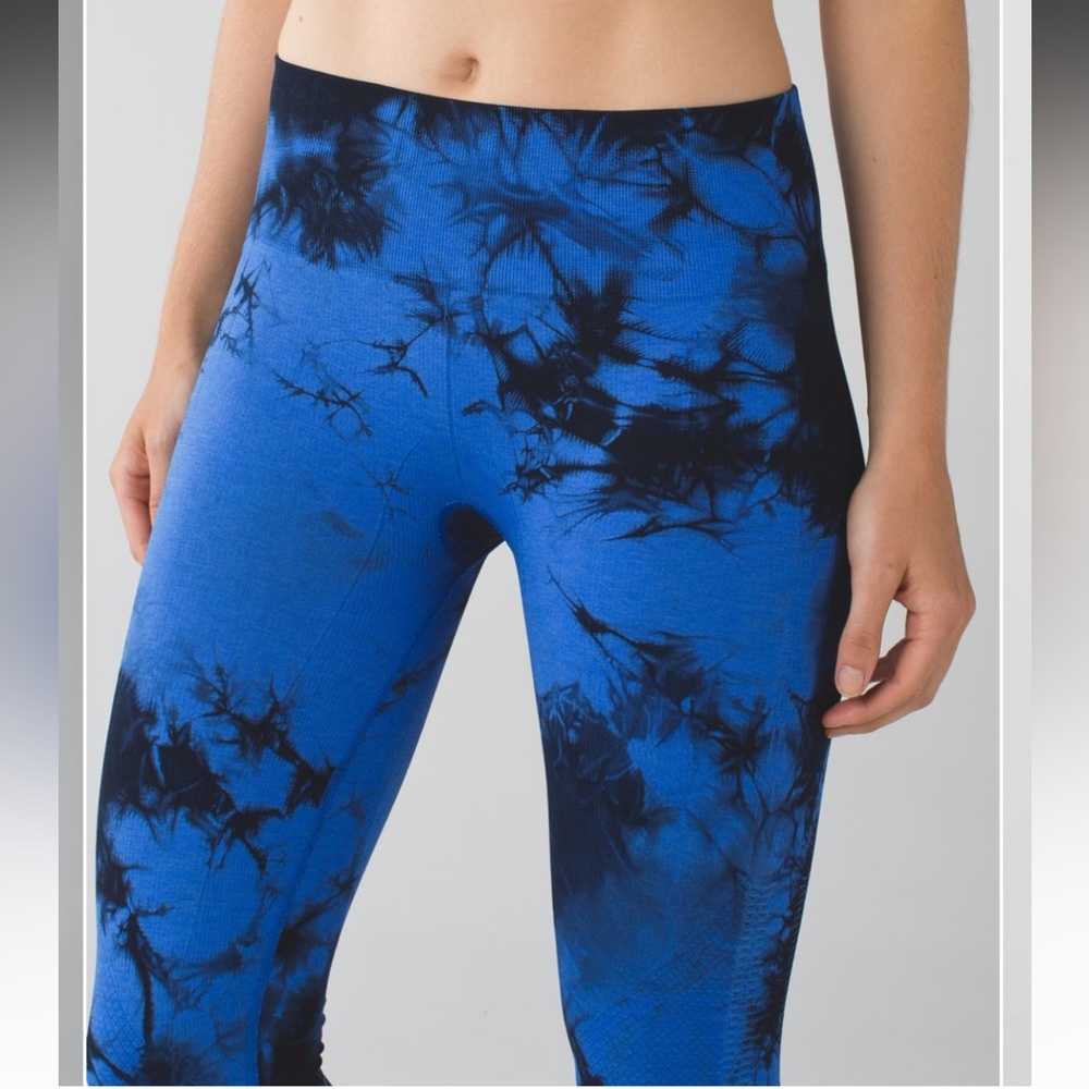 Lululemon In The Flow Crop Cadet Blue / Sapphire Blue